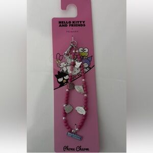 Primark Pink Beaded Necklace with Hello Kitty Charms